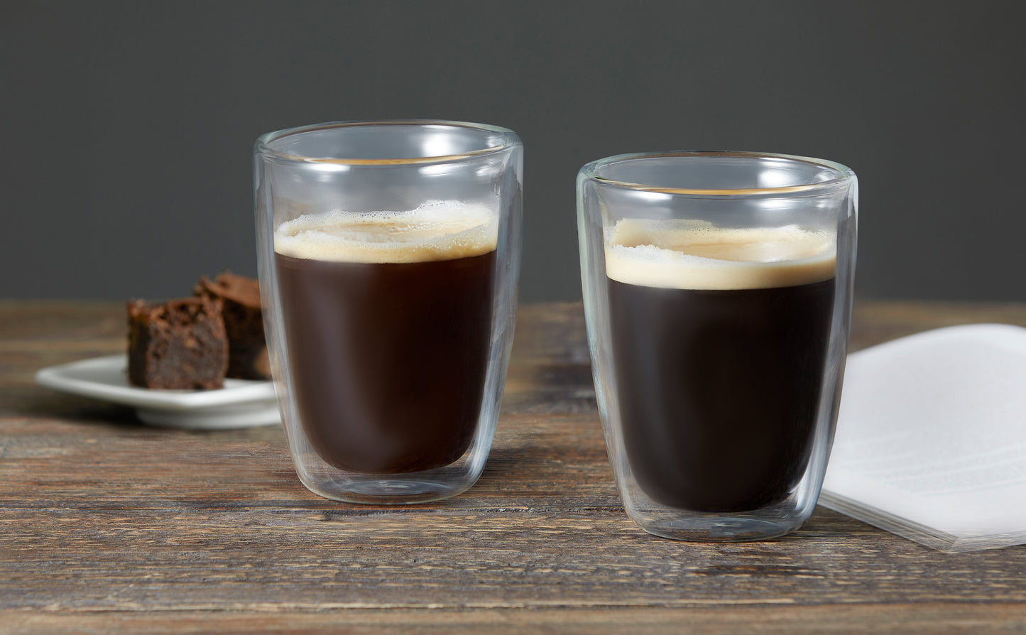 Leaf & Bean; Bean Double Wall Glasses 350ml (Set of 2)