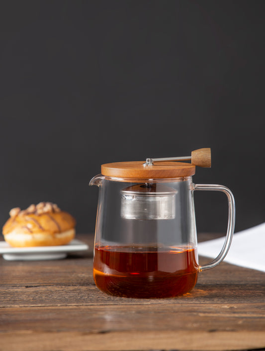 Leaf & Bean Naples Tea Pot with Acacia Lid & Infuser 1200ml