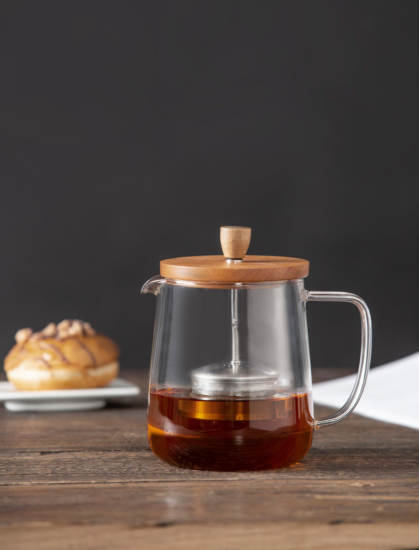 Leaf & Bean Naples Tea Pot with Acacia Lid & Infuser 1200ml