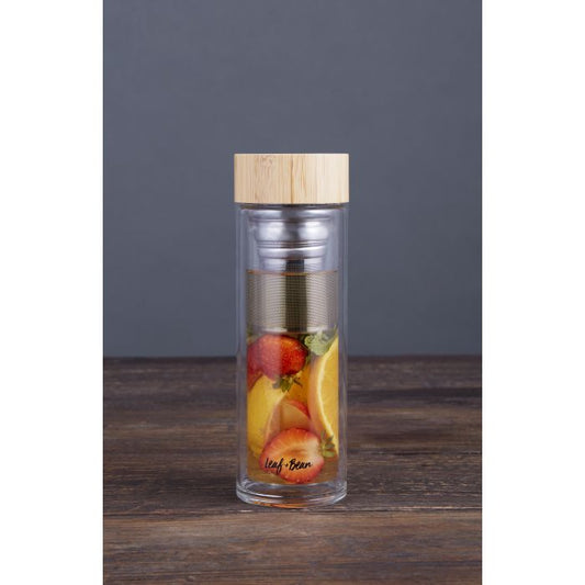 Leaf & Bean Double Wall Glass Tea Infuser 450ml